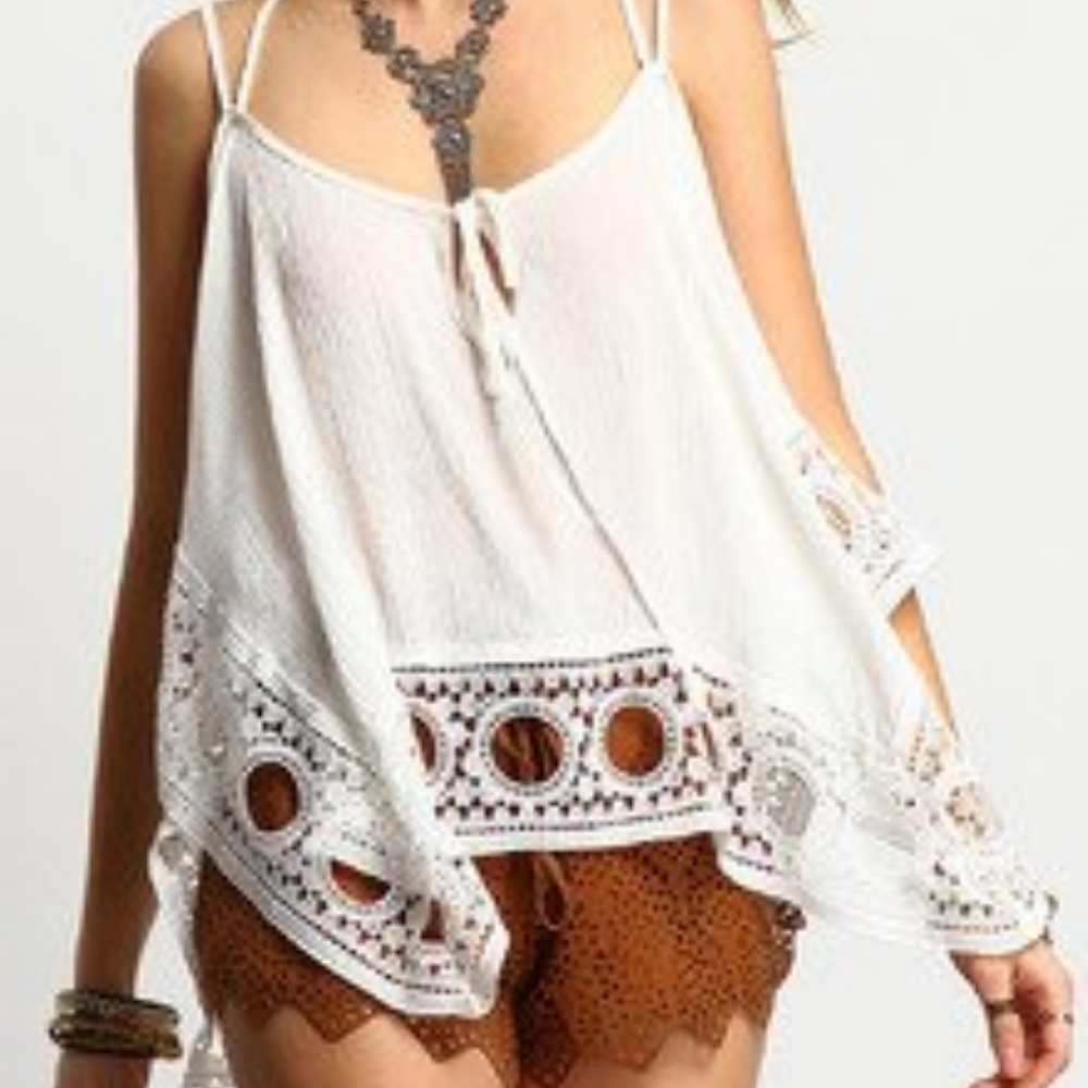 Crochet Boho Cami Tank NWT!